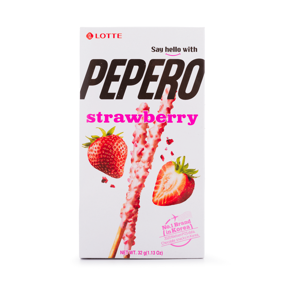 Pepero de Morango Lotte 32 g