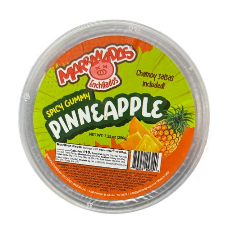Marranadas Spicy Gummy Pineapple 7.25 oz