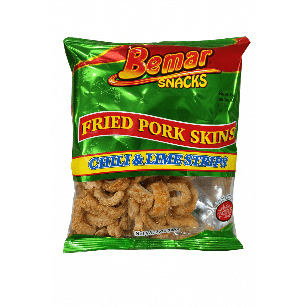 Bemar Fried Pork Skins with Chili & Lime 3 oz