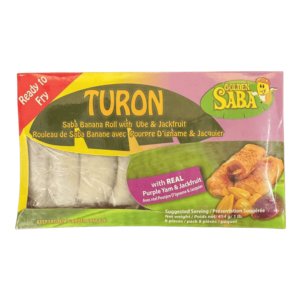 Golden Saba Turon With Jackfruit & Ube (Purple Yam), Frozen 1-1.01 lb