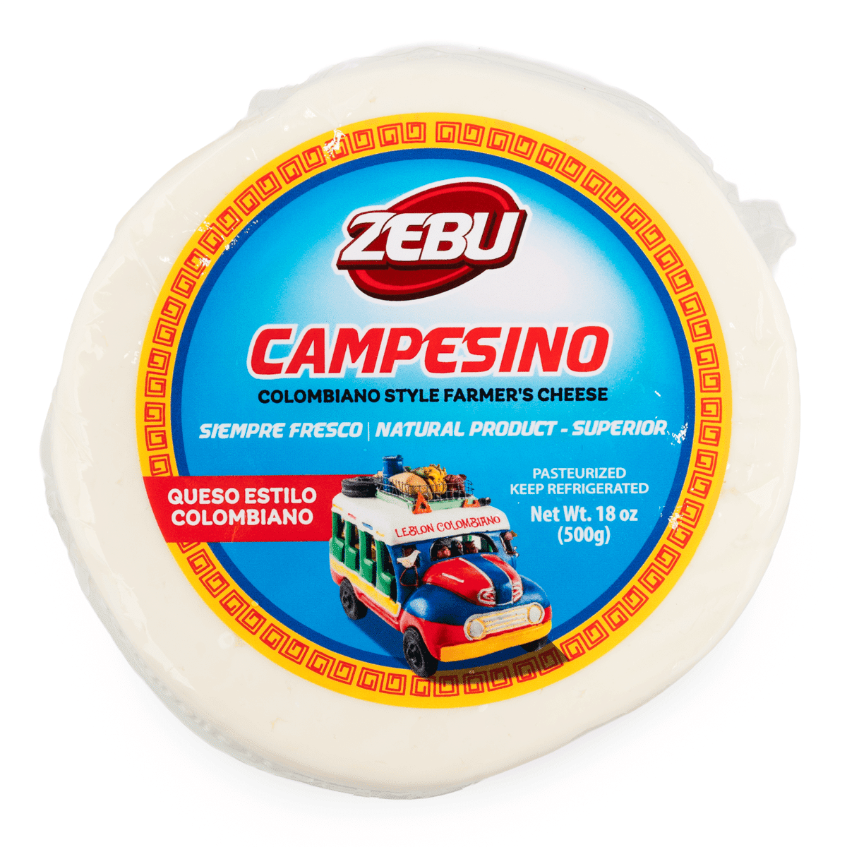 Zebu Colombiano Queijo Fresco Estilo de Fazendeiro 500 g