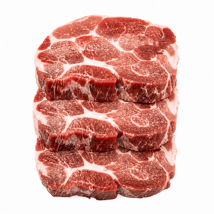 Thick-Cut Pork Collar Butt Steak (1-Inch Cut) 1.9-2.1 lb