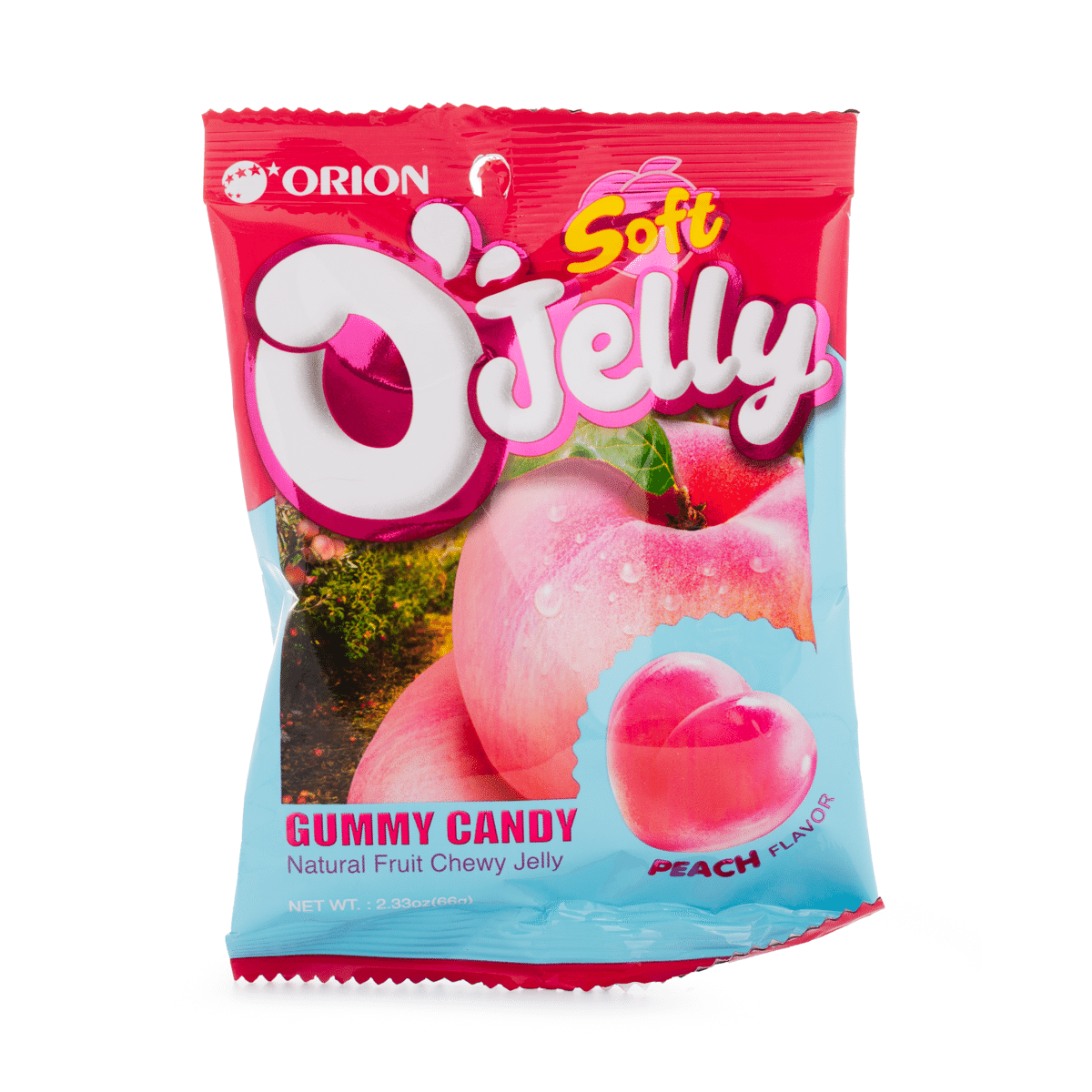 Orion O’Jelly Gummy Candy, Peach Flavor 66 g*40 pack