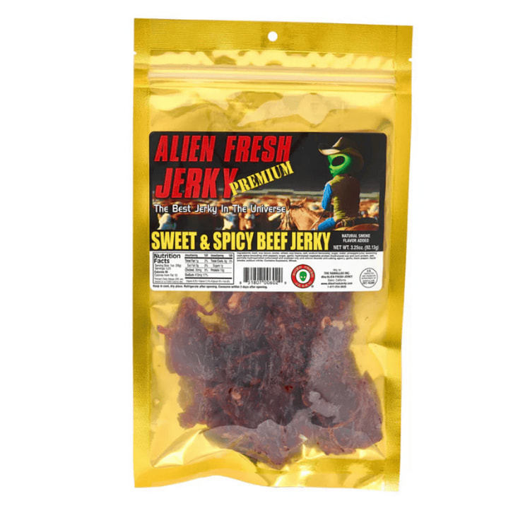 Alien Fresh Jerky Premium  Beef Sweet & Spicy 3.25 oz