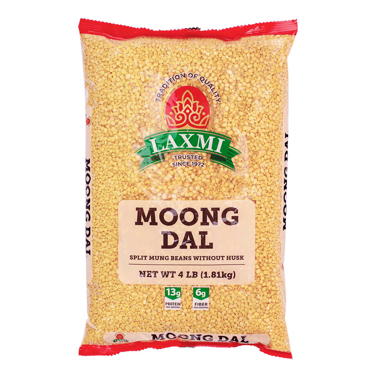 Laxmi Moong Dal, Skinned Mung Beans 4 lb*10 pack