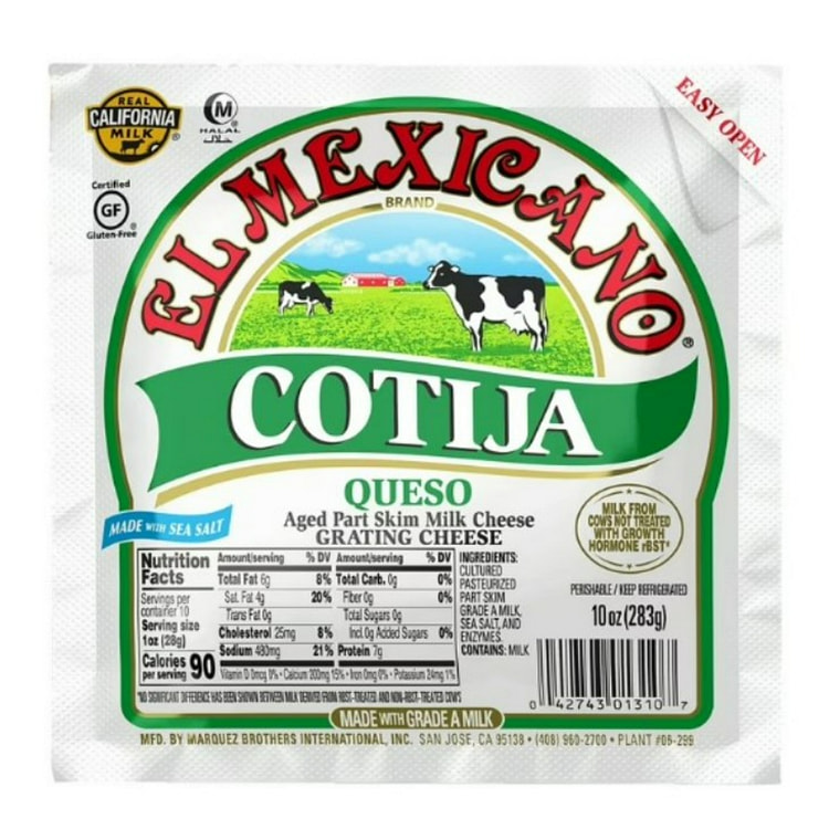 El Mexicano Cotija Queso Grating Cheese 10 oz