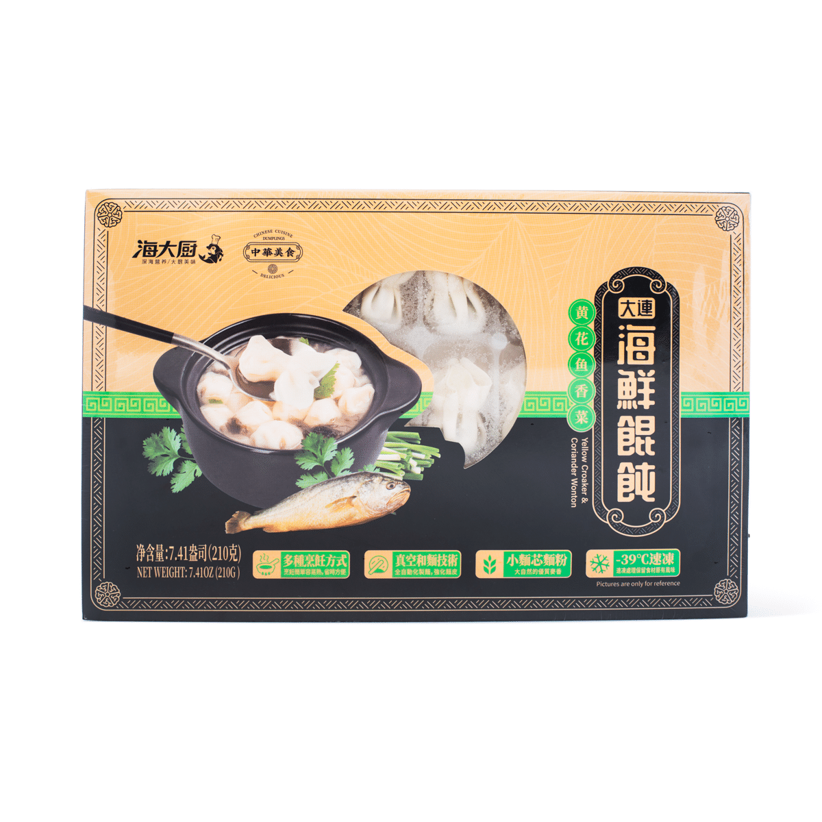 Seafood master Yellow Croaker & Coriander Wonton Frozen 210 g
