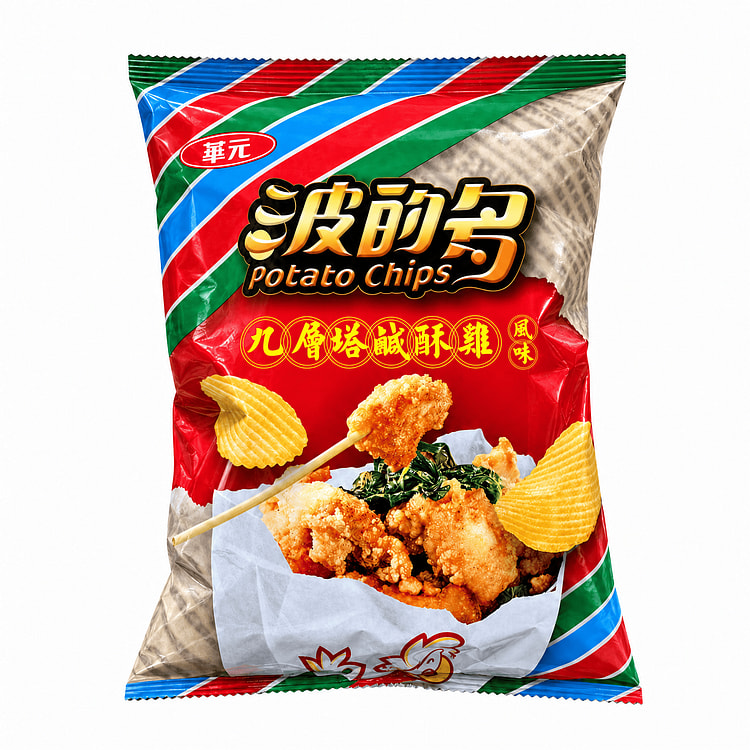 Hwa Yuan Potato Chips Thai Basil Popcorn Chicken Flavor 73 g