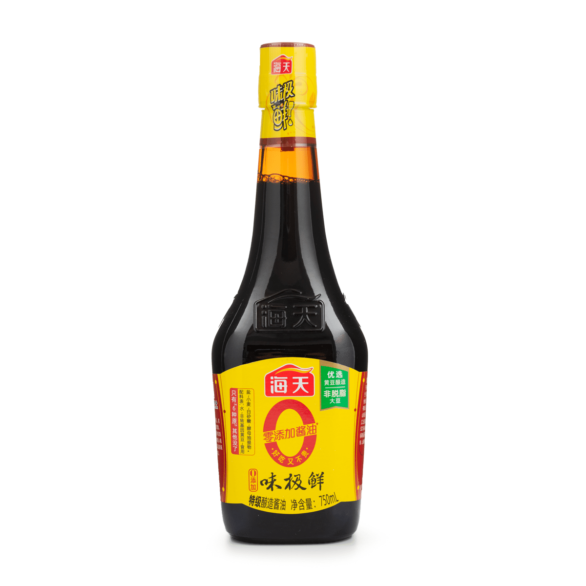 海天 0添加味极鲜 750 毫升*6 包