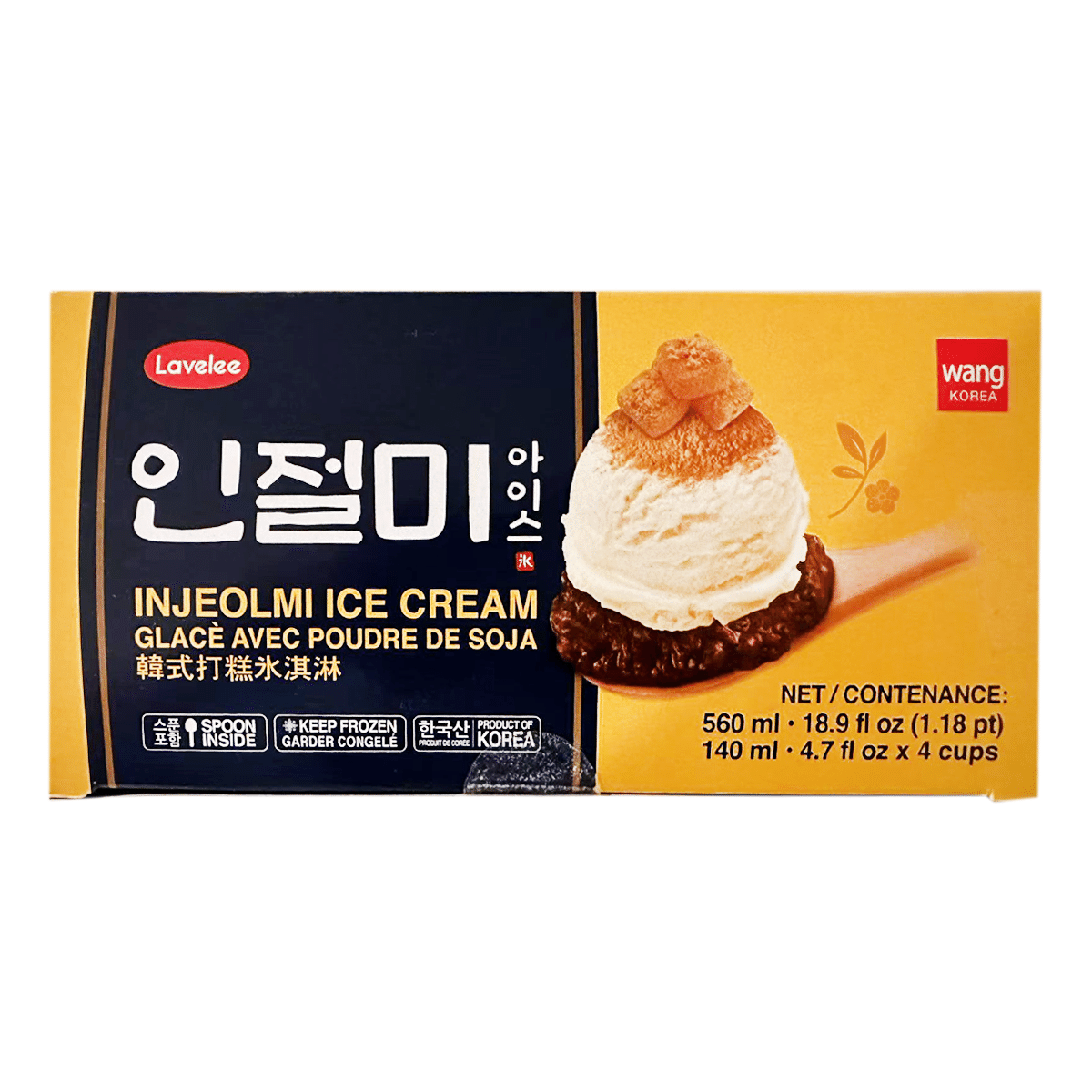 Lovelee Injeolmi Ice Cream 140 ml*4 unidade