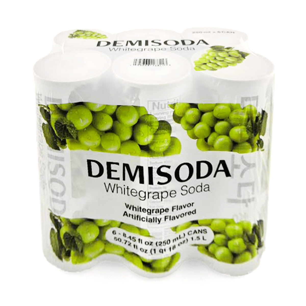 DEMISODA White Grape Soda Drink 250 毫升*6 份