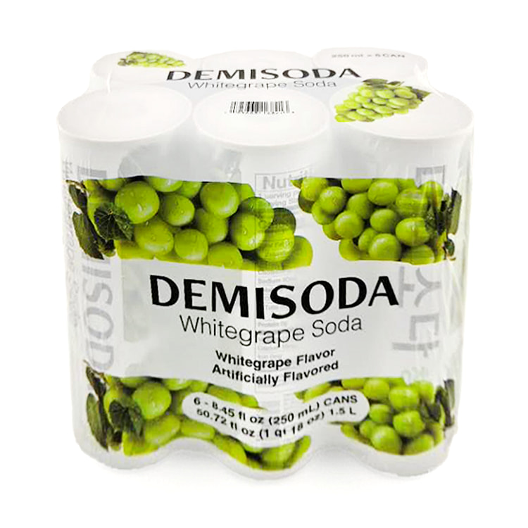 DEMISODA White Grape Soda Drink 250 毫升*6 份