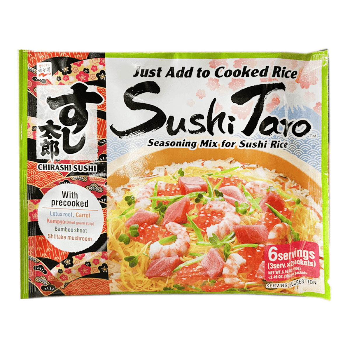 Nagatanien Sushi Taro Seasoning Mix for Sushi RIce 6.98 oz