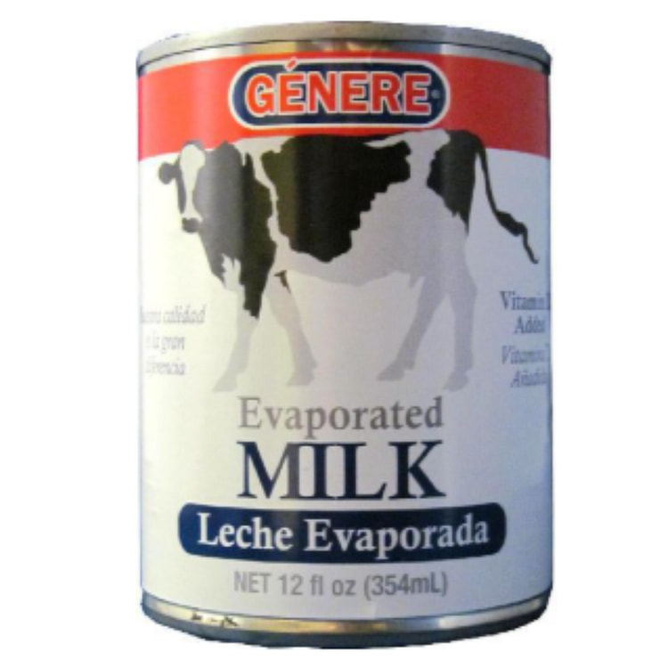 Genere Leche Evaporada 12 onza(s) líquida(s)