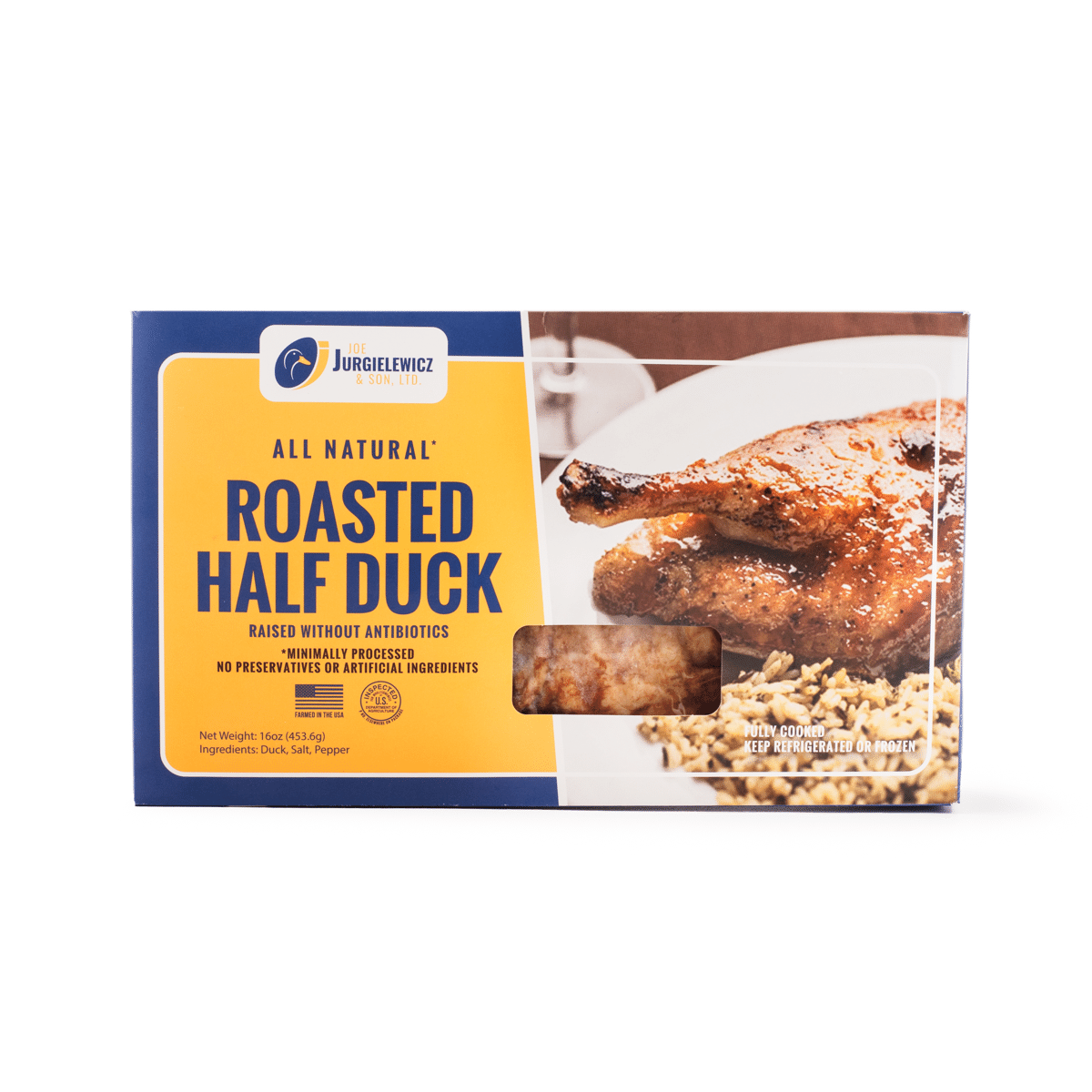 J&J All Natural Roasted Half Duck 1 lb