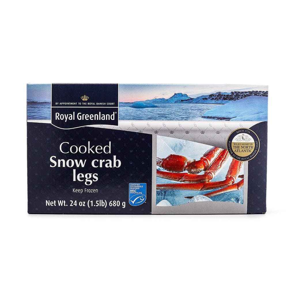 Royal Greenland Cooked Snow Crab Legs 2026 Harvest Frozen 1.5 lb