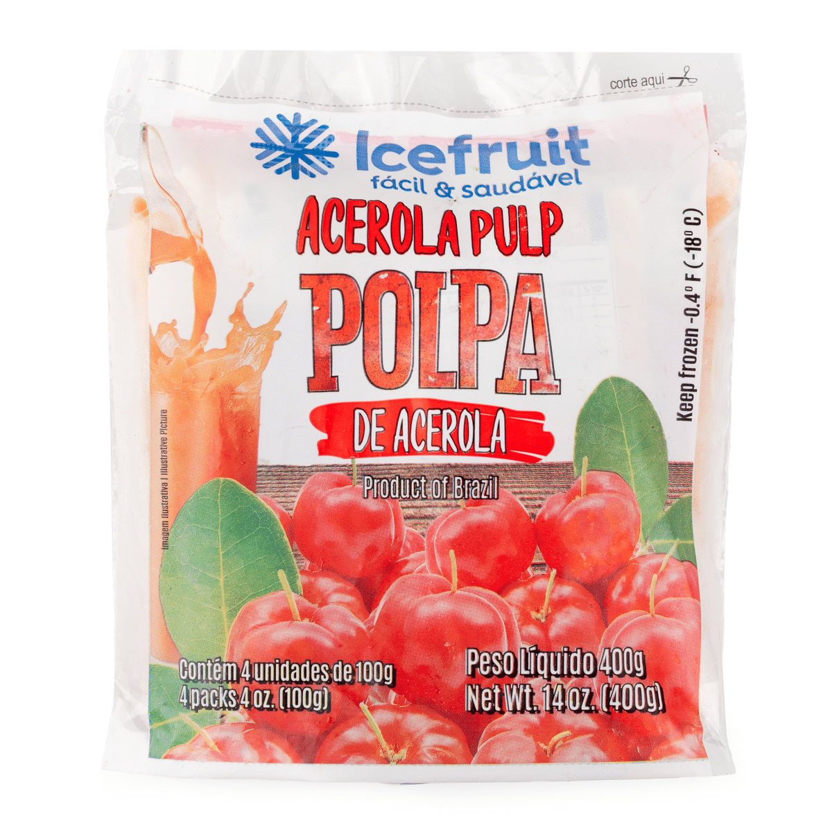Icefruit Acerola Pulp, Frozen 400 g