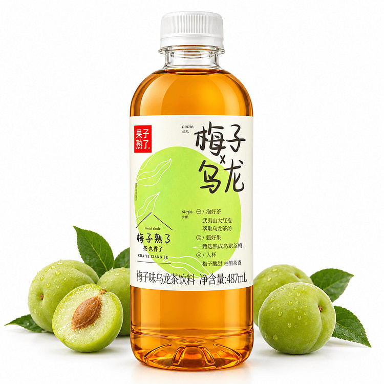 Trà Ô Long Mận Ripe Fruit 487 ml