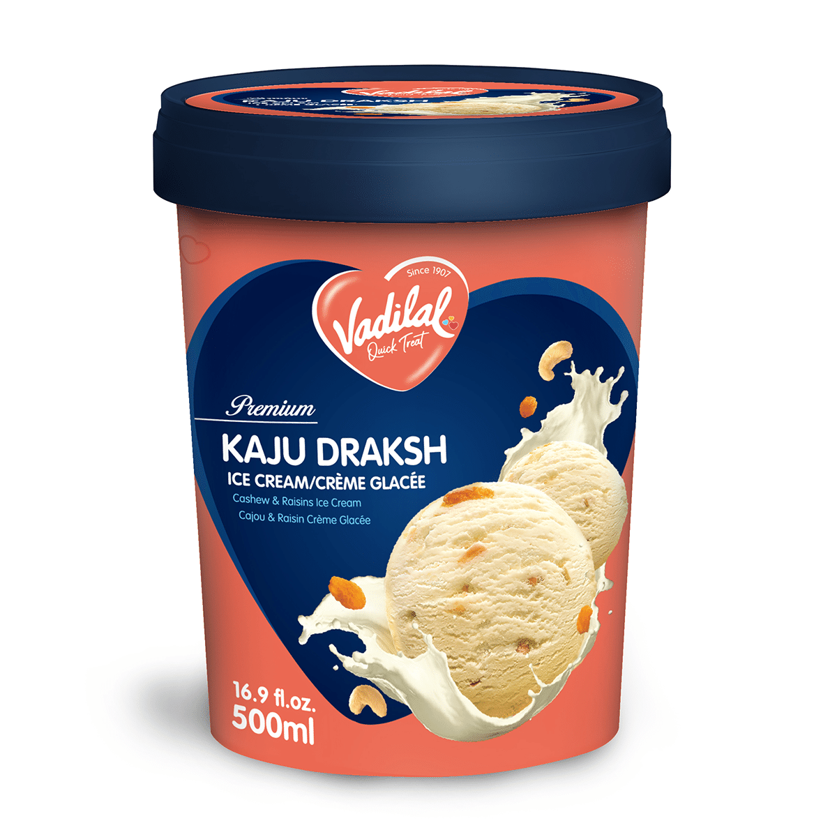 Sorvete Kaju Draksh Vadilal 500 ml