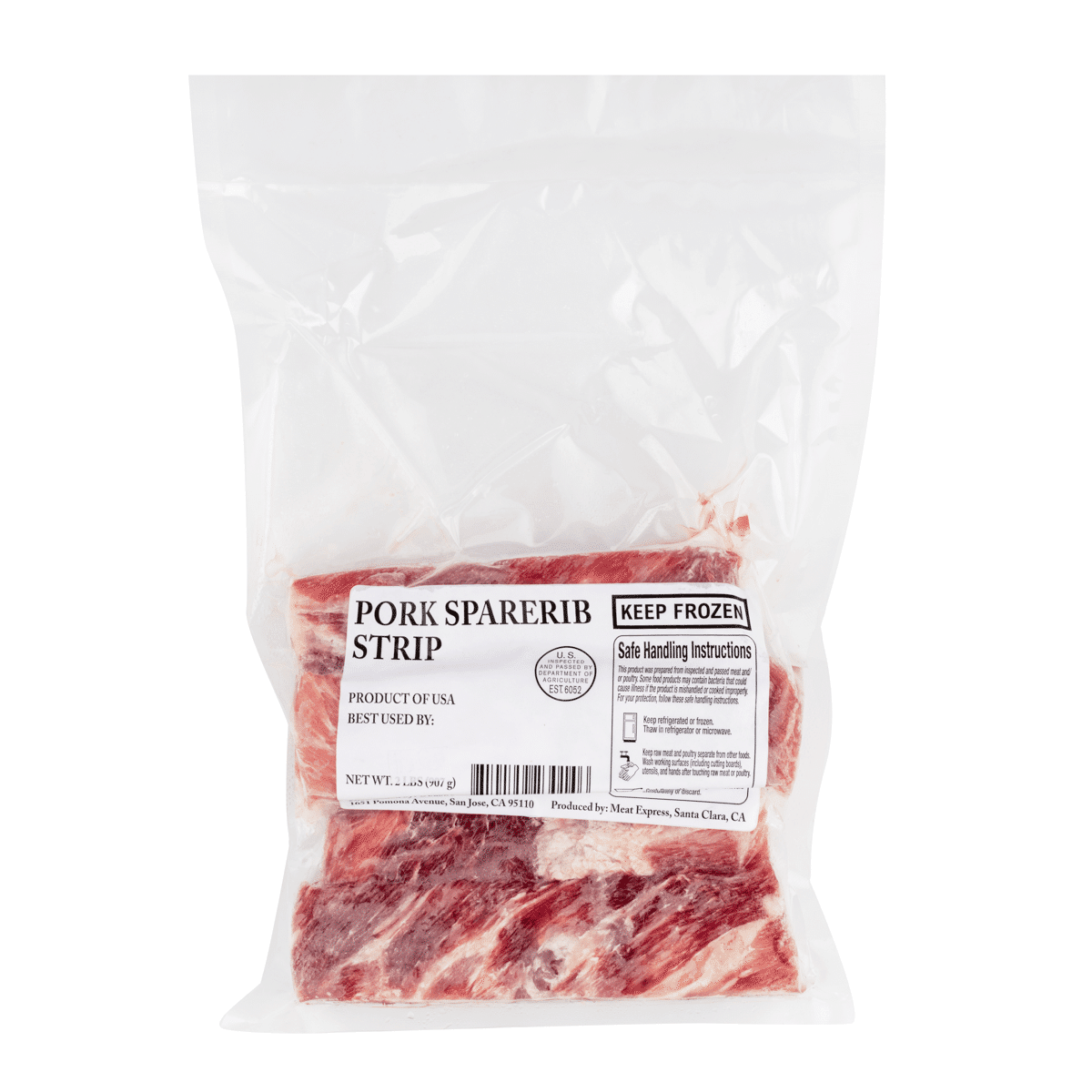 Pork Spare Rib Strips Frozen 2 lb