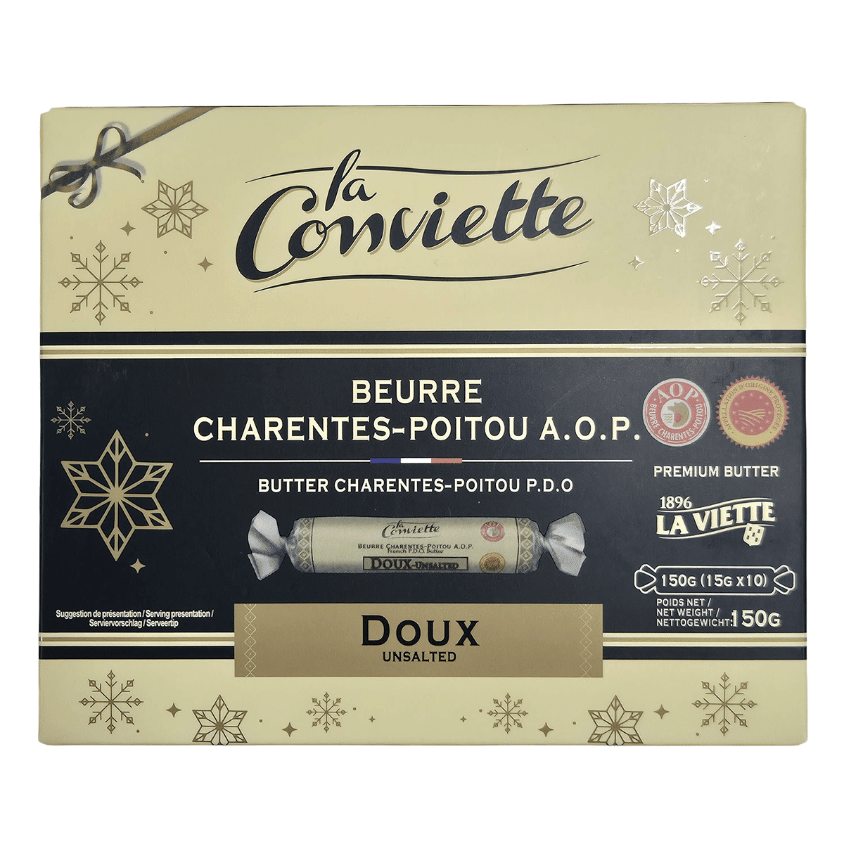 La Conviette Manteiga Sem Sal X 10 rolos 150 g