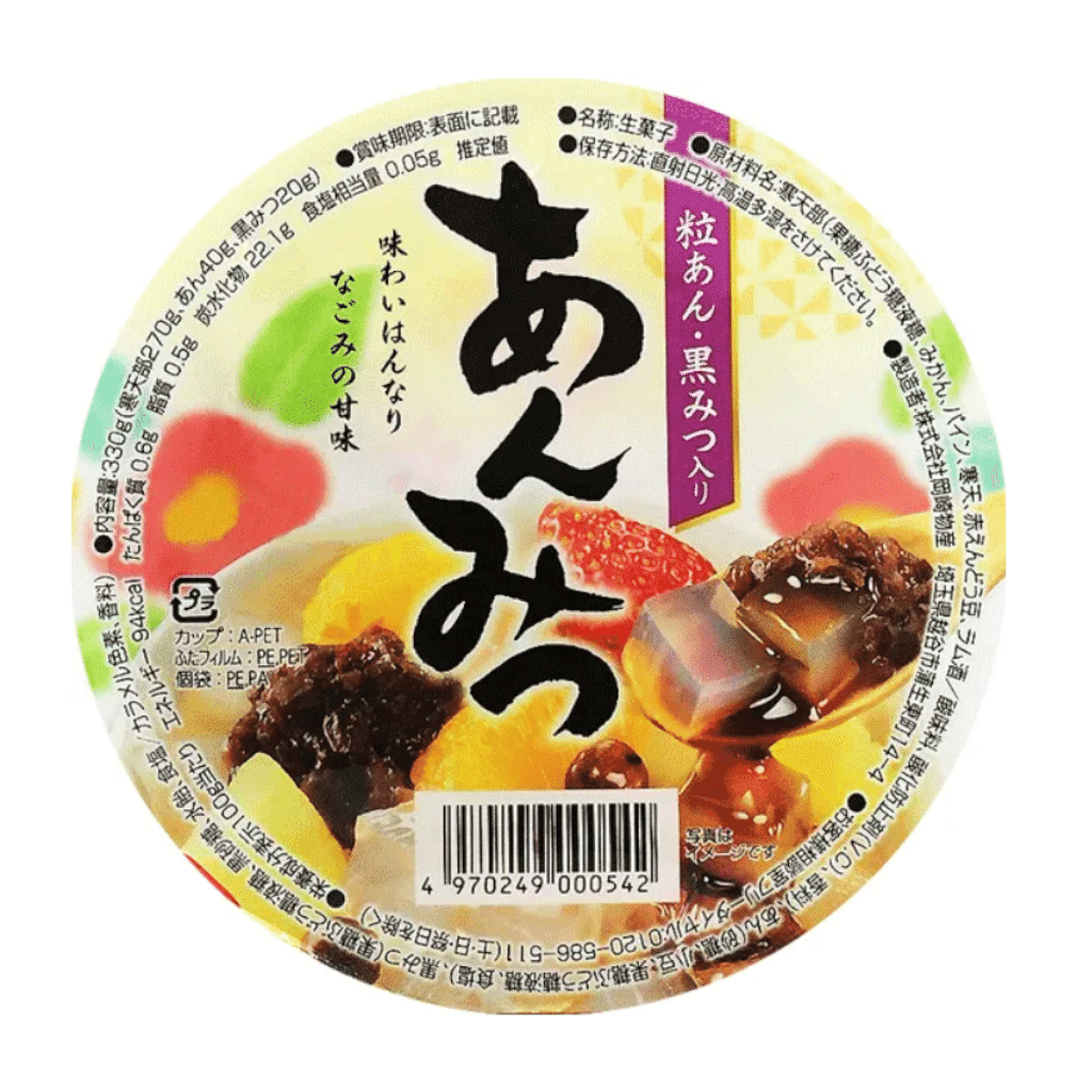Okazaki Anmitsu Agar Jelly with Red Bean Paste and Black Honey 330 g