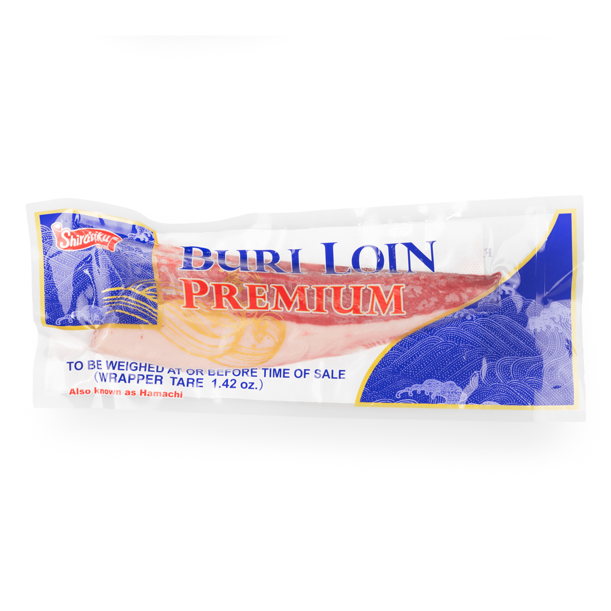Shirakiku Buri Loin Premium (Sashimi grade), Frozen 1.15-1.5 lb