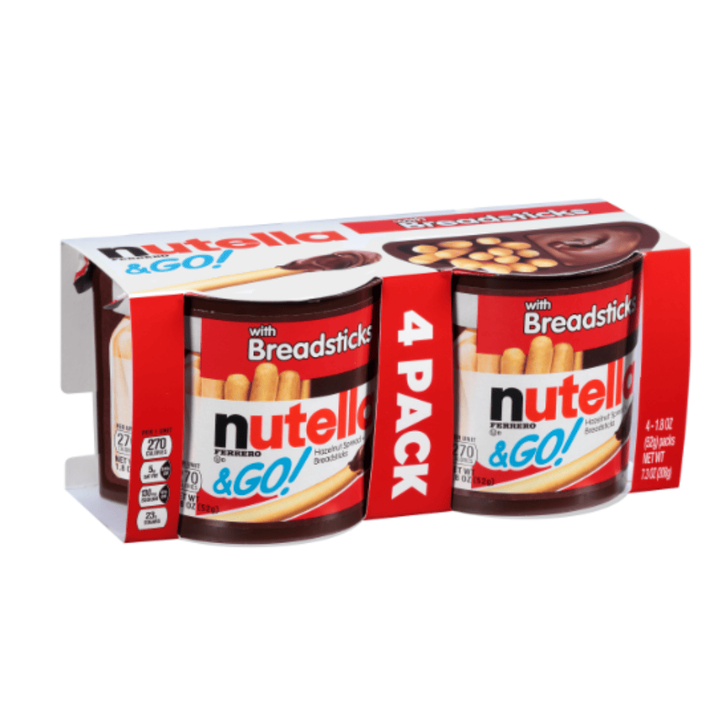 Nutella & Go Snack Packs, Chocolate Hazelnut Spread with Breadsticks 4pk 208 g
