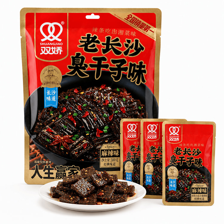 双娇 人生赢家老长沙臭干子麻辣味辣条 300 克