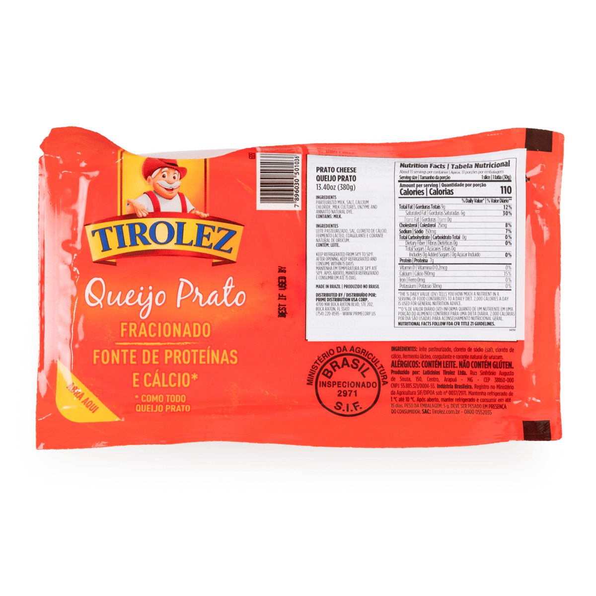 Queijo Prato Tirolez 380 g