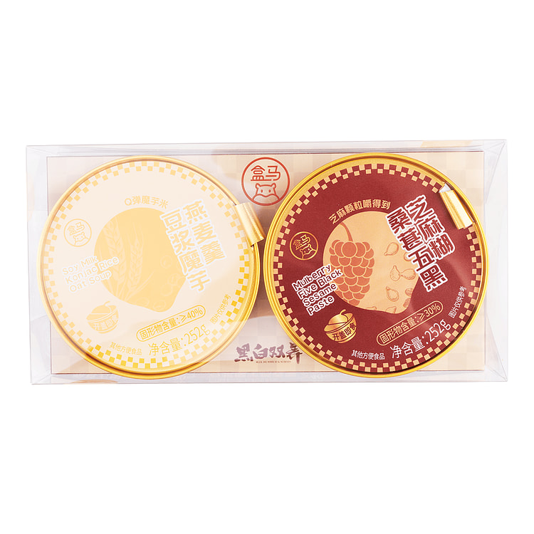 盒马 黑白双养羹 黑芝麻豆乳双口味 252g*2 504 克