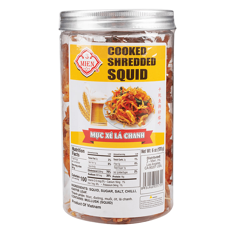 3 Mien Dried Shredded Squid with Lime