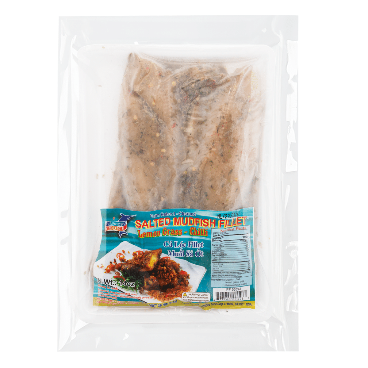 Freshness Choice-Salted Sneakhead Fish Fillet with Lemongrass & Chili, Frozen 14 oz