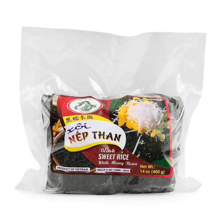 MTT Black Sweet Rice with Mung Bean, Frozen 14 oz