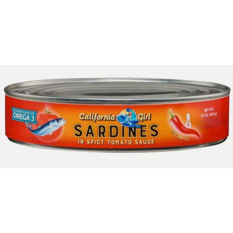 California Girl Sardines in Spicy Tomato Sauce 15 oz