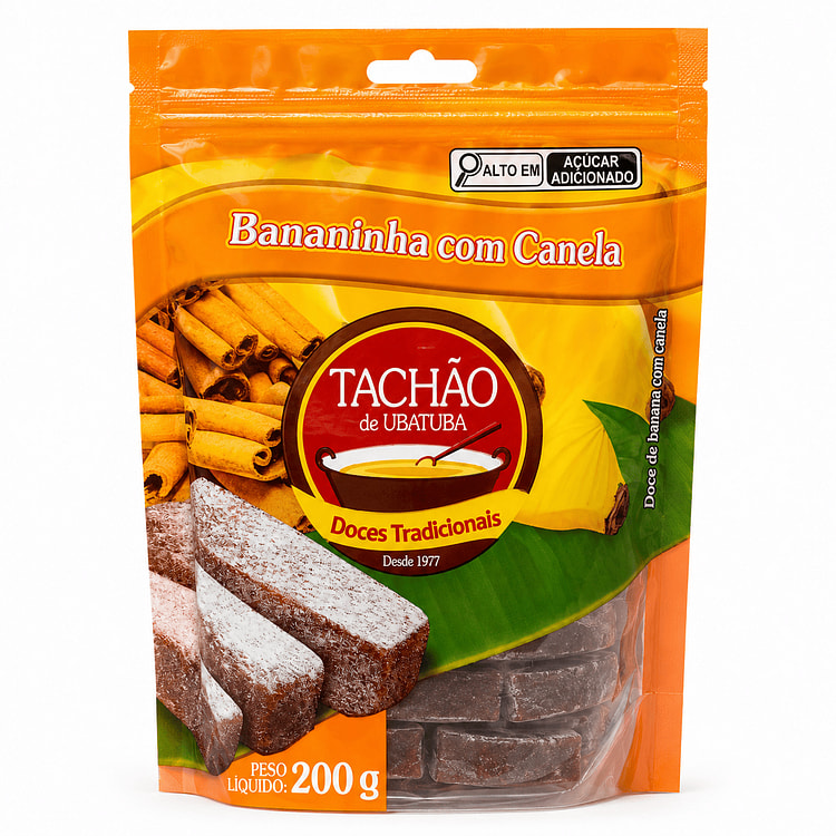 Tachão de Ubatuba Banana Snack with Cinnamon 200 g