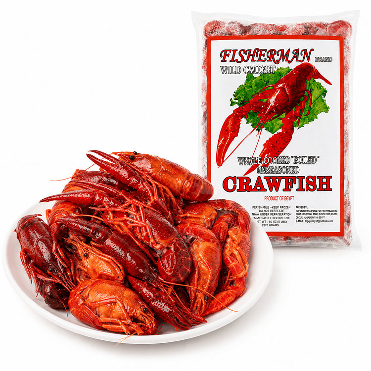 New Season Fisherman Unseasoned Jumbo Crawfish U15ct, Frozen 5 lb
