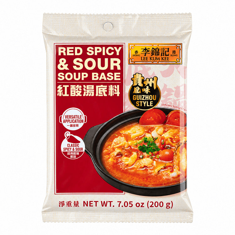 Lee Kum Kee Red Spicy & Sour Soup Base 7.05oz 7.05 oz