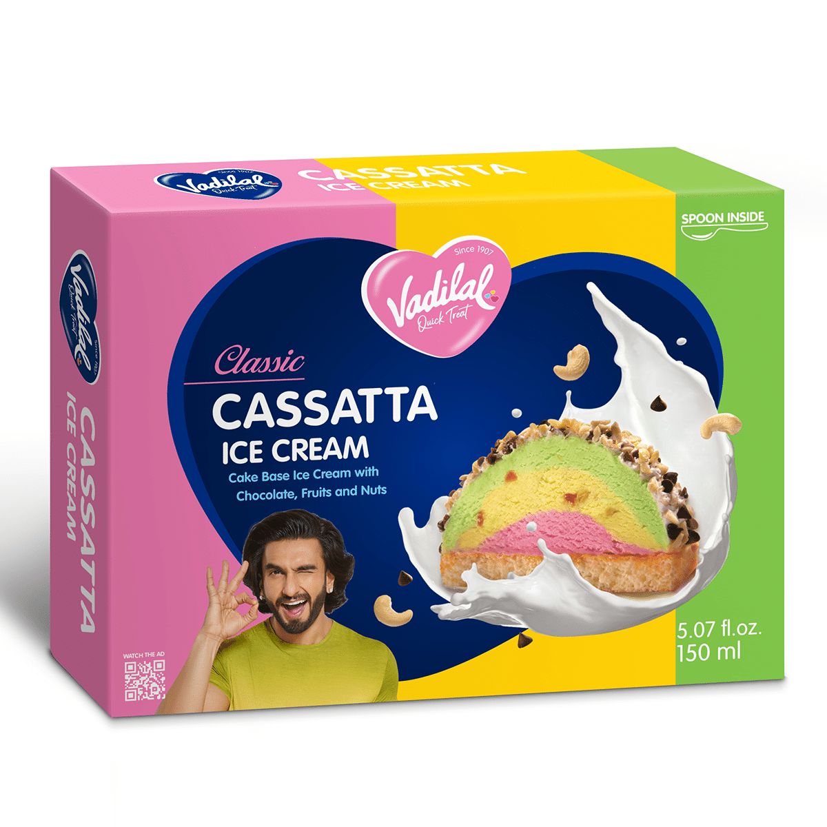 Vadilal Classic Cassatta Ice Cream 150 ml(ミリリットル)