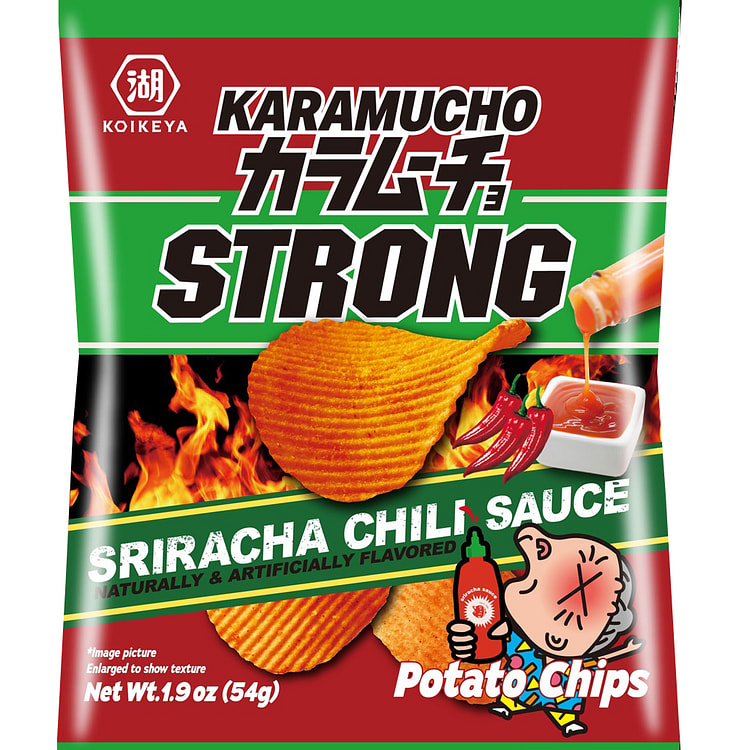 Koikeya　カラムーチョ　ポテトチップス　激辛　スリラッチャソース 1.9 オンス