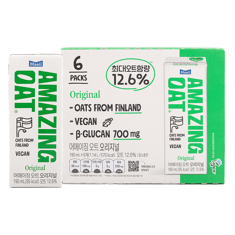 MAEIL Amazing Oat Drink-Original 190 毫升*6 包