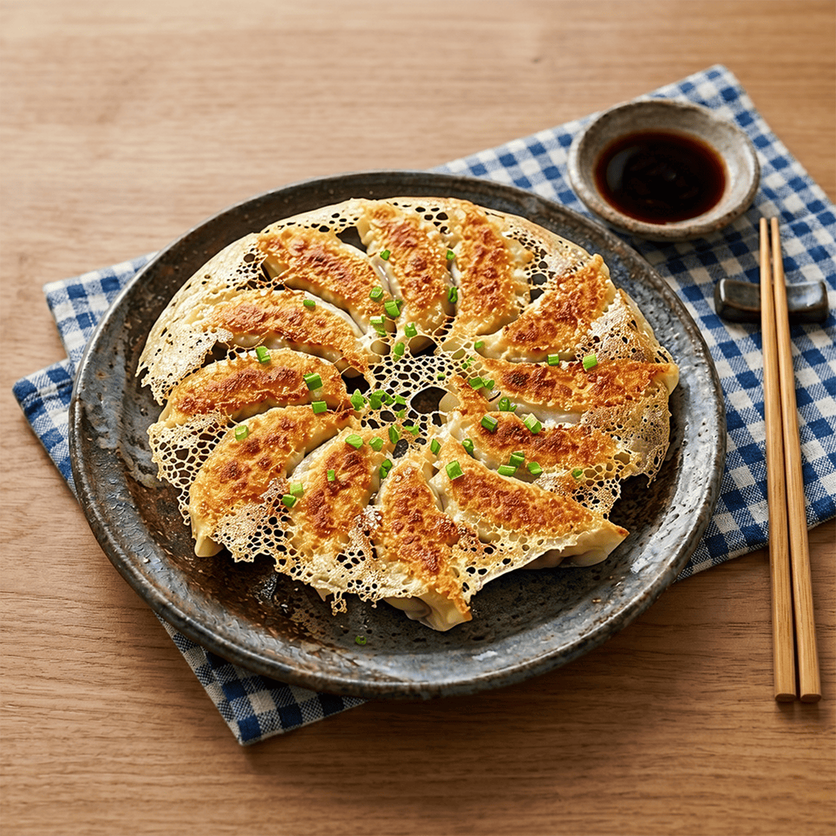 Get Osaka Ohsho Gyoza Crispy Winged Dumplings, Frozen 1.62 lb