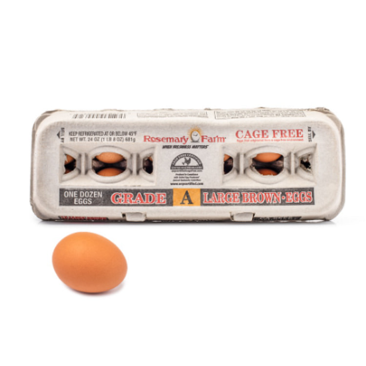Rosemary Farms Large Brown Cage-Free Eggs 12ct 1 box