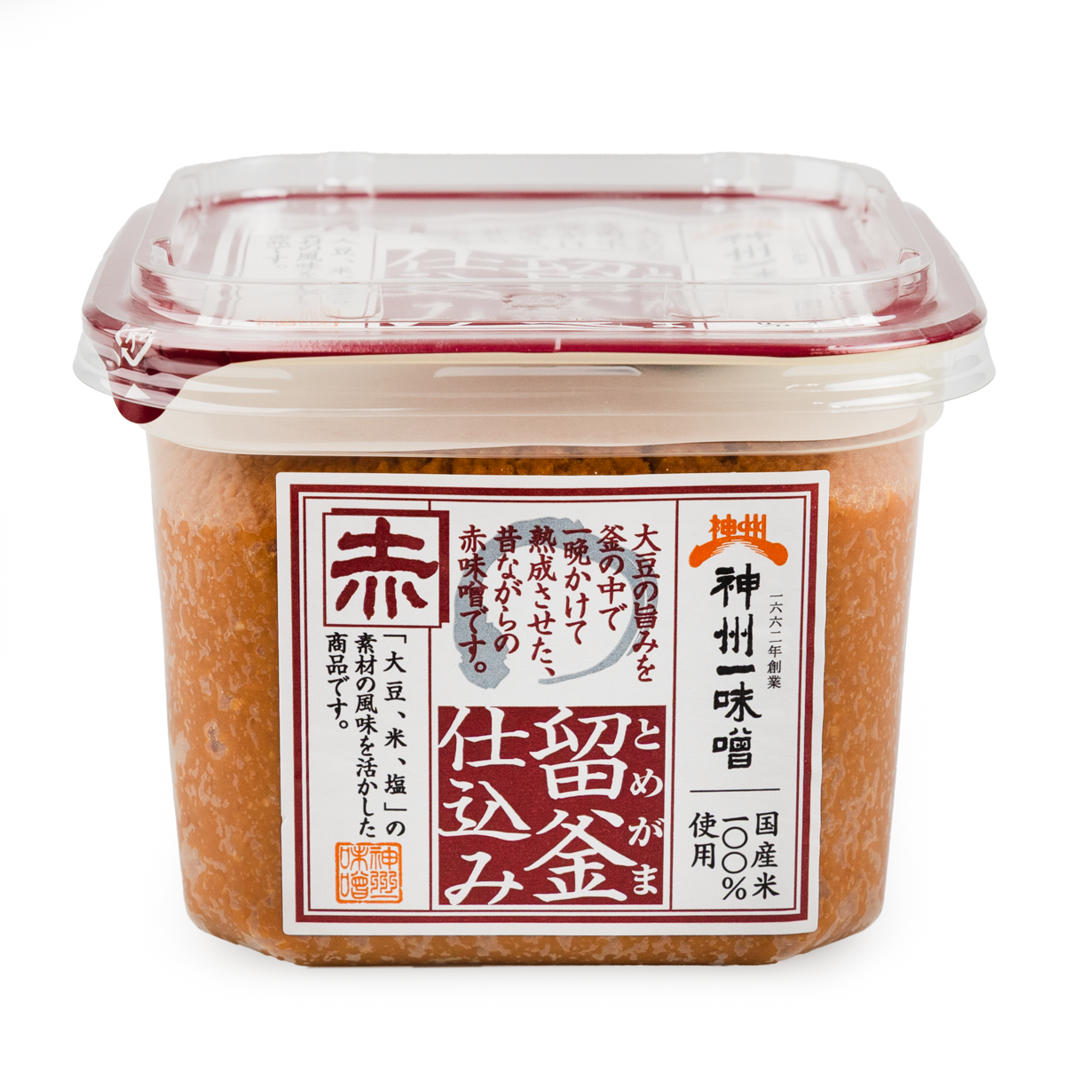 神州一味噌 信州諏訪産無添加 留釜仕込み赤 26.5 オンス - Weee!