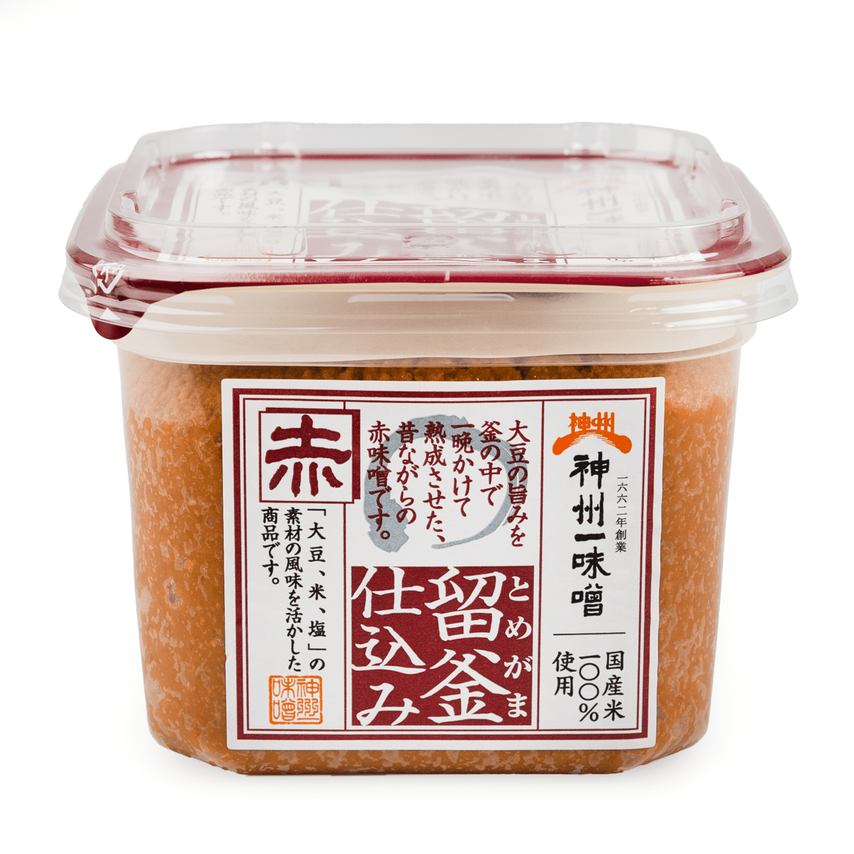 神州一味噌 留釜仕込み 赤味噌 750g 26.5 オンス