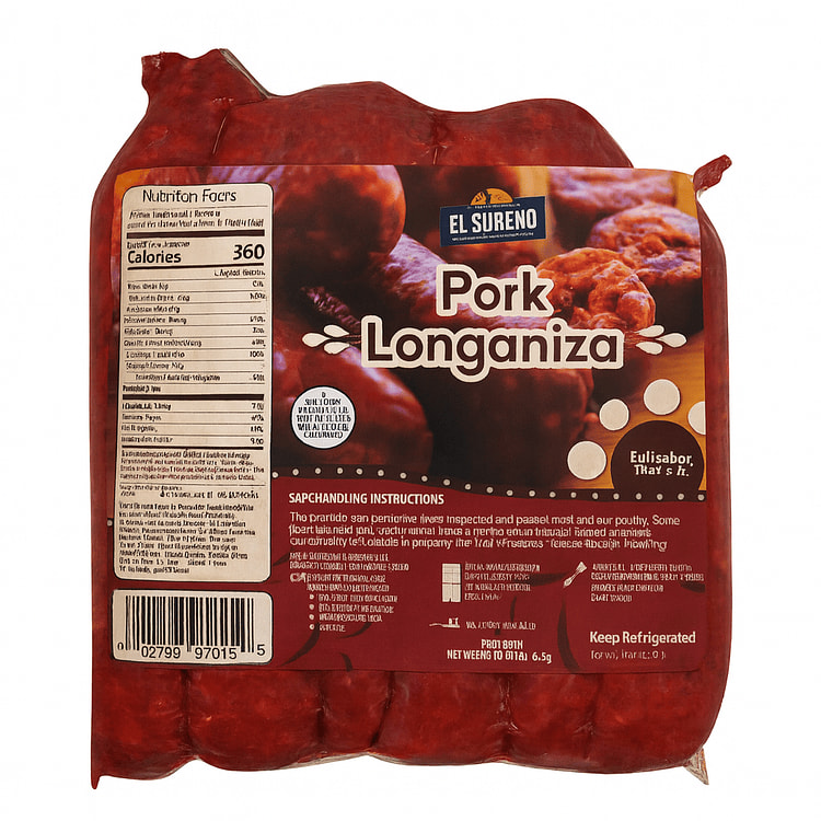 El Sureno Foods Pork Longaniza 32 oz