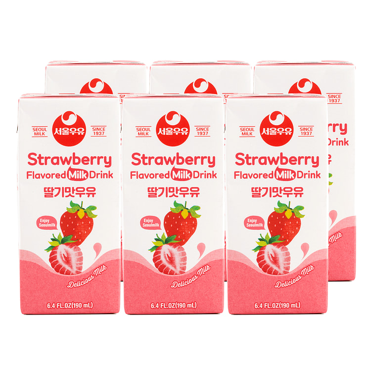 Seoul Milk Strawberry Flavor Milk 6k