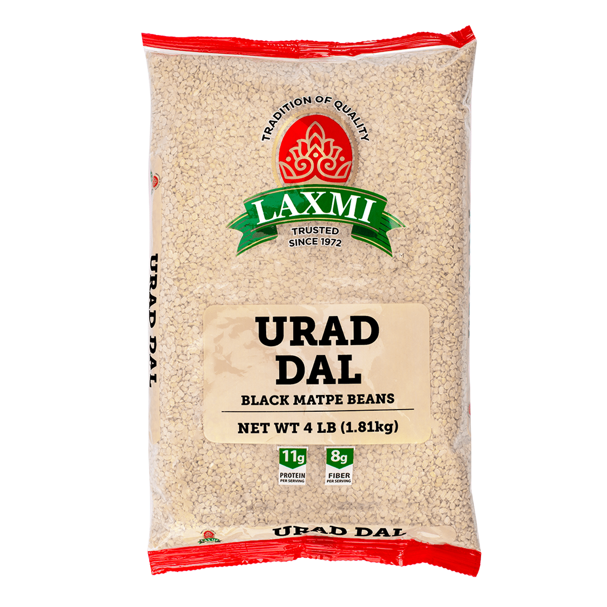 Laxmi Urad Dal, Skinned Black Lentils 4 lb*10 pack