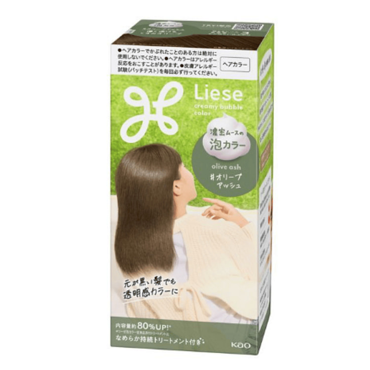 Kao Liese Prettia Tinte de burbuja para el cabello color Olive Ash 1 unidad