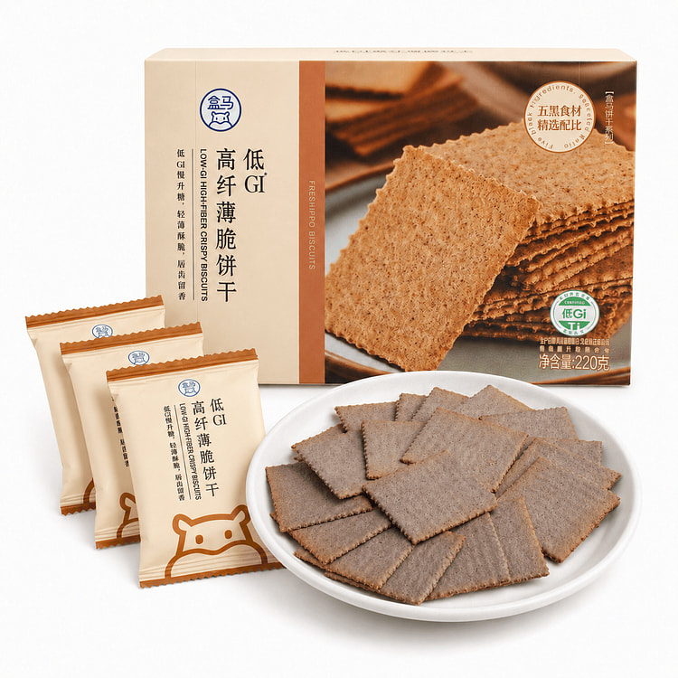 LOW-GI HIGH-FIBER CRISPY BISCUITS 220 g